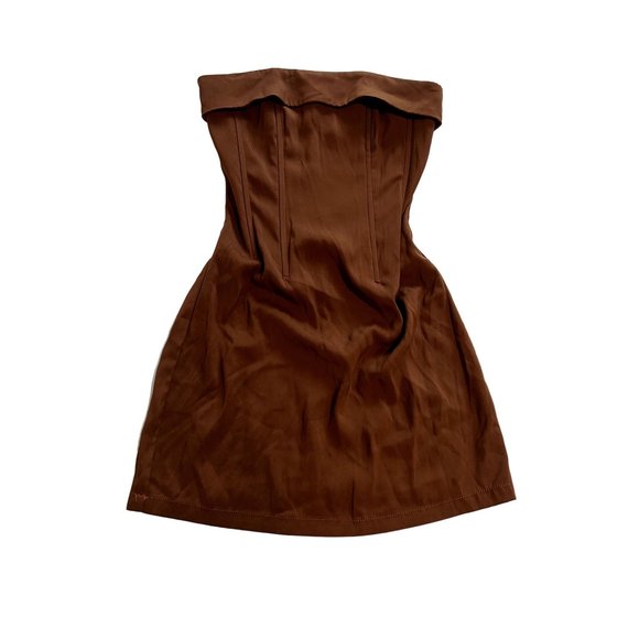 With Jean Dresses & Skirts - NWOT With Jean Corset Mini Dress in Brown